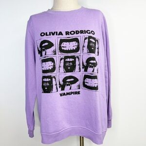 Olivia Rodrigo Vampire Sweatshirt XL‎ Purple Lavender Sweater Shirt 2024 Merch